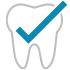 Tooth with checkmark icon