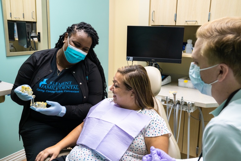 a client in an operating room