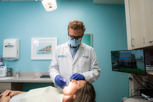 Dentist with a patient