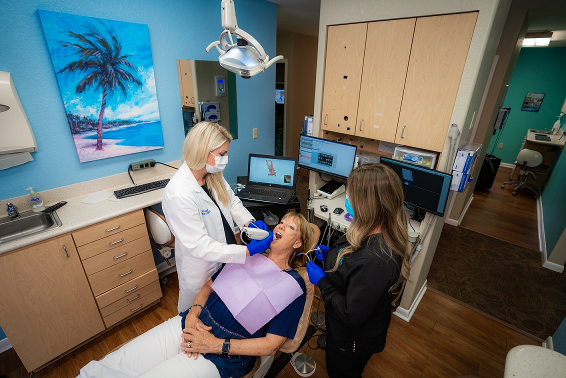 Patient getting dental work