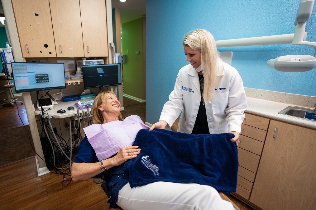 Dentist and patient