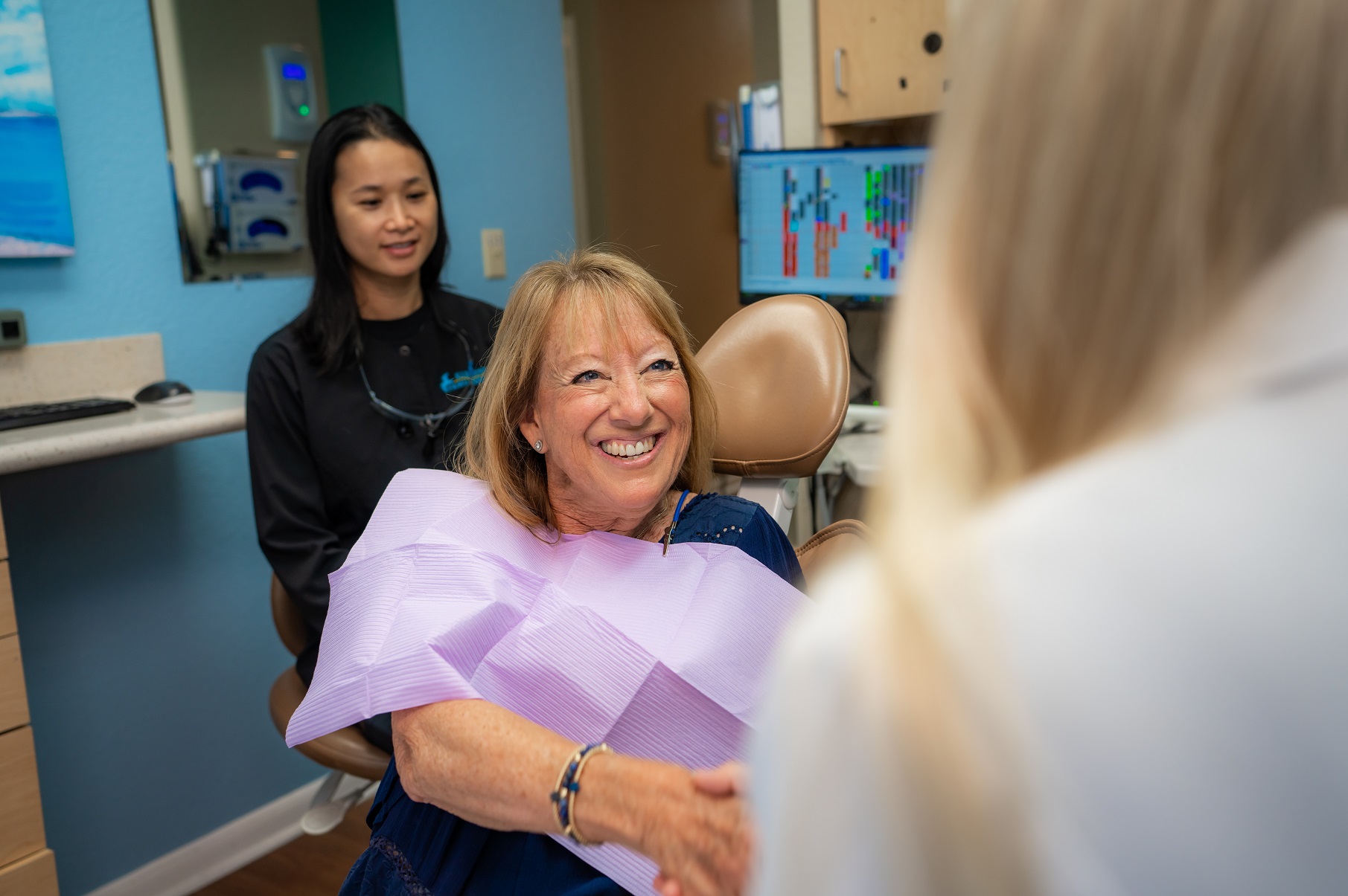 Dentist patient in chair