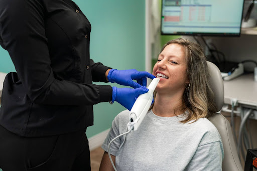 Patient in dentist chair